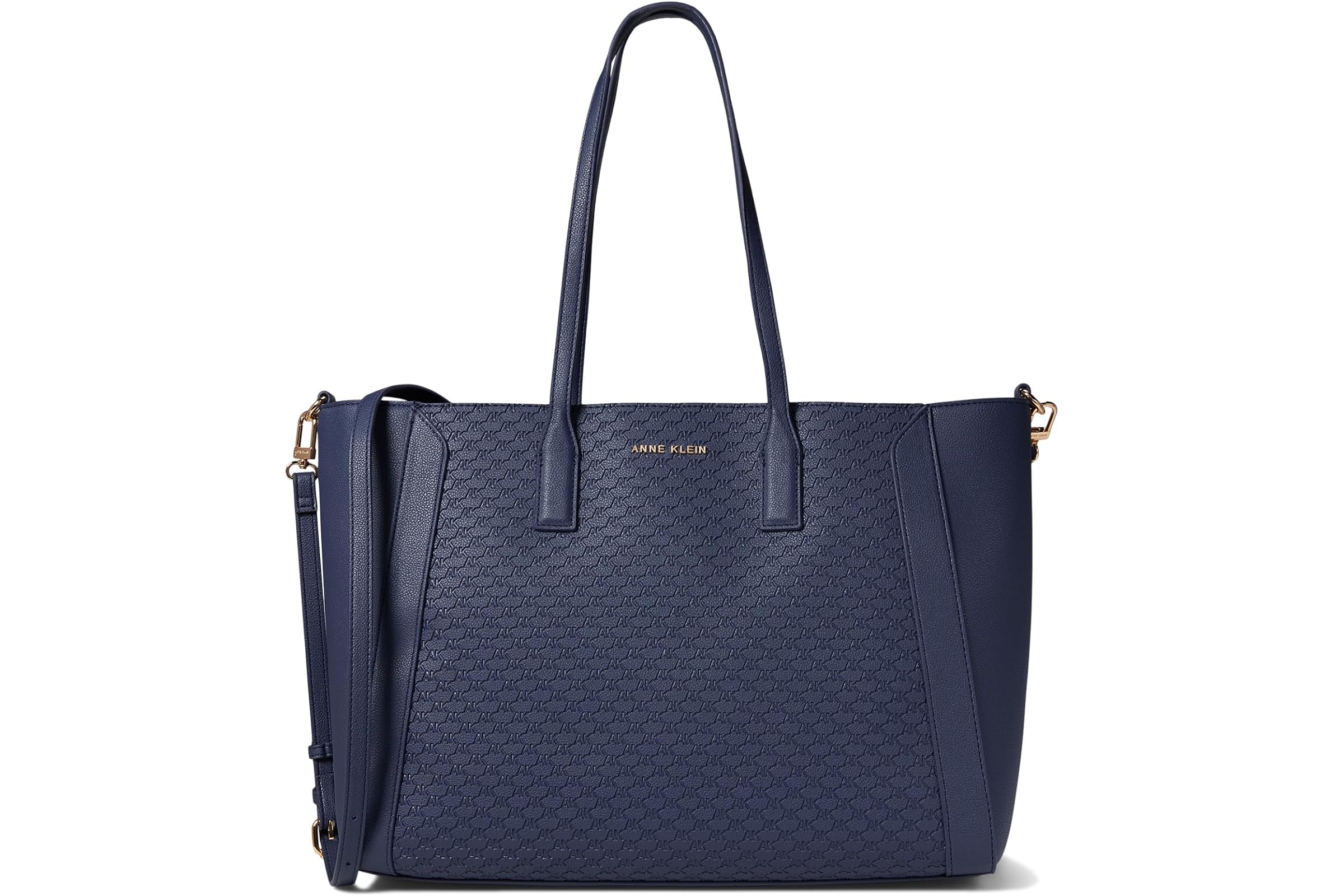 Anne Klein Embossed Logo Work Tote With Laptop Sleeve