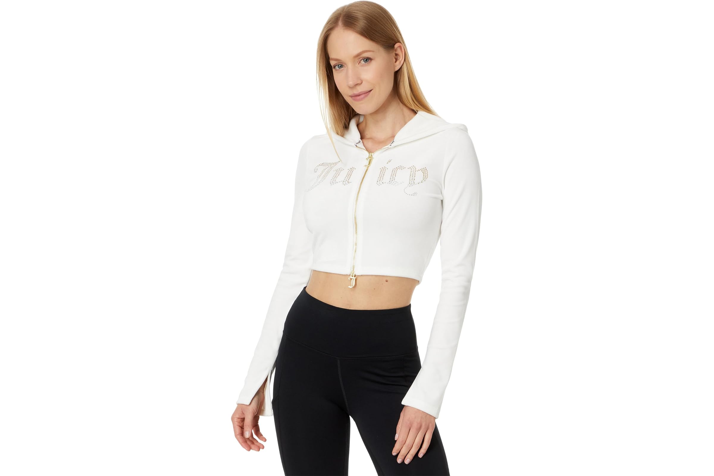 Juicy Couture Fitted Cropped Two Way Zip Hooded 19290₽