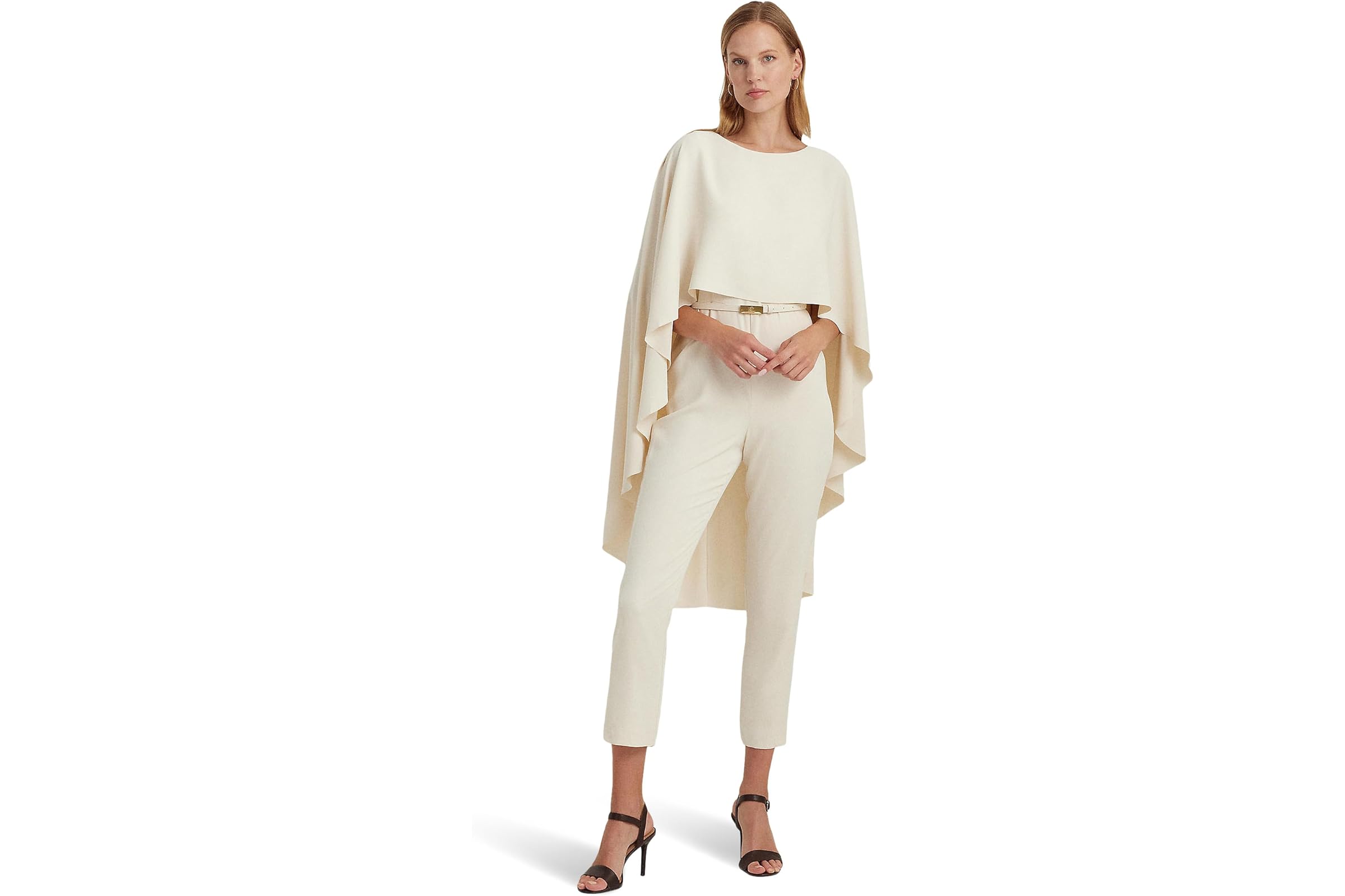 LAUREN Ralph Lauren Belted Cape Georgette Jumpsuit 40590₽