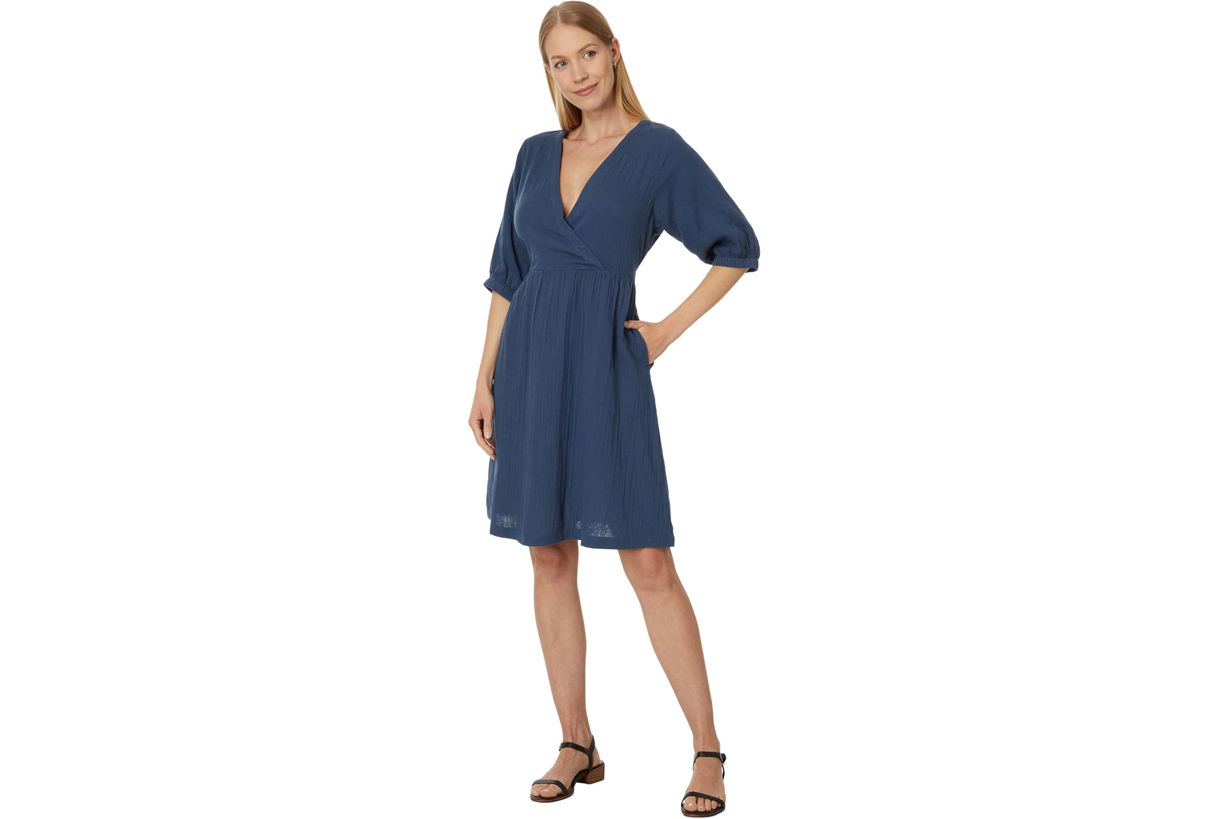 PACT Coastal Double Gauze Surplice Dress 20090₽