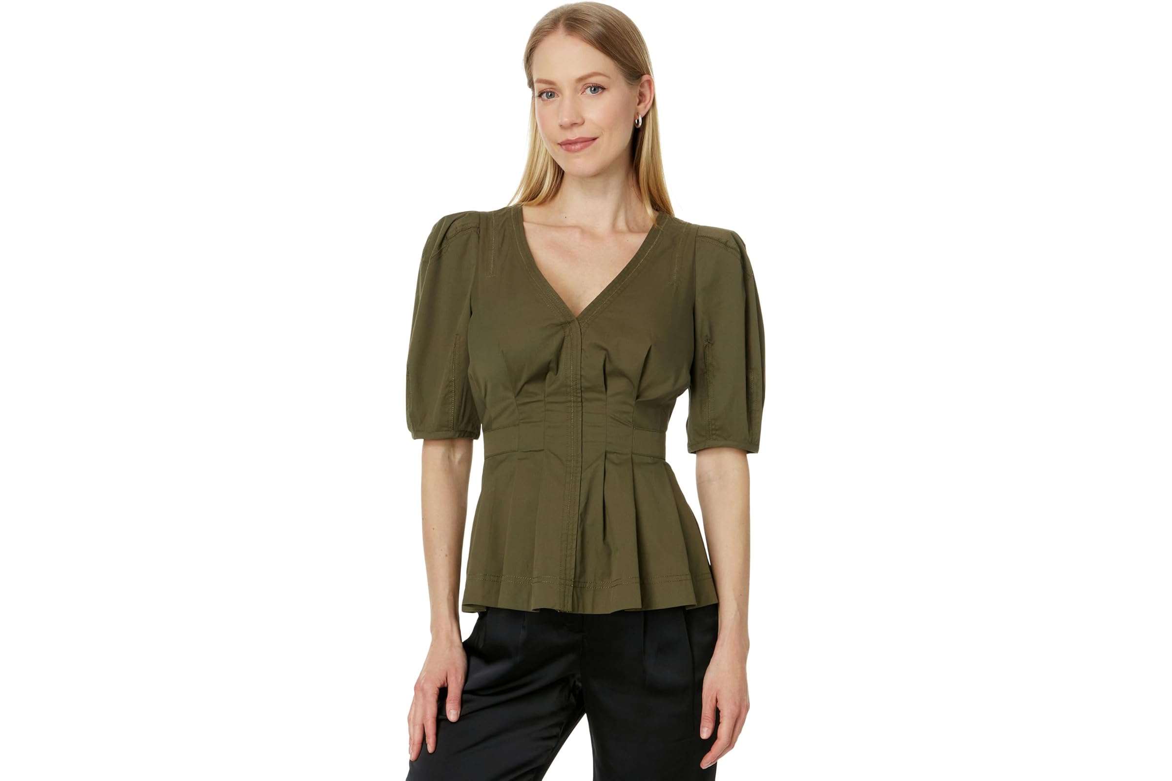 Ted Baker Burdur Stitch Detail Puff Sleeve Top 31790₽