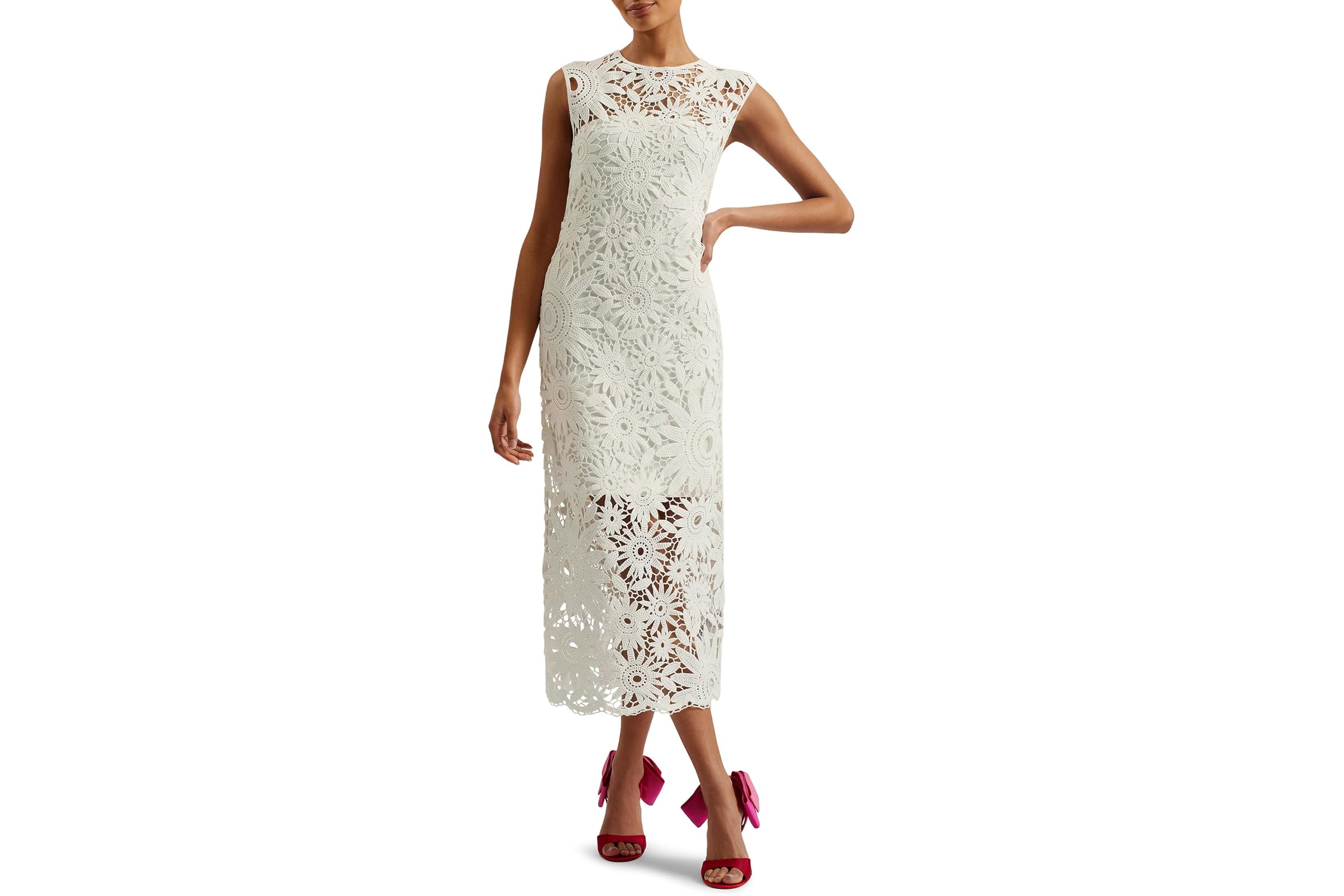 Ted Baker Corha Crochet Sleeveless Midi Dress 66890₽