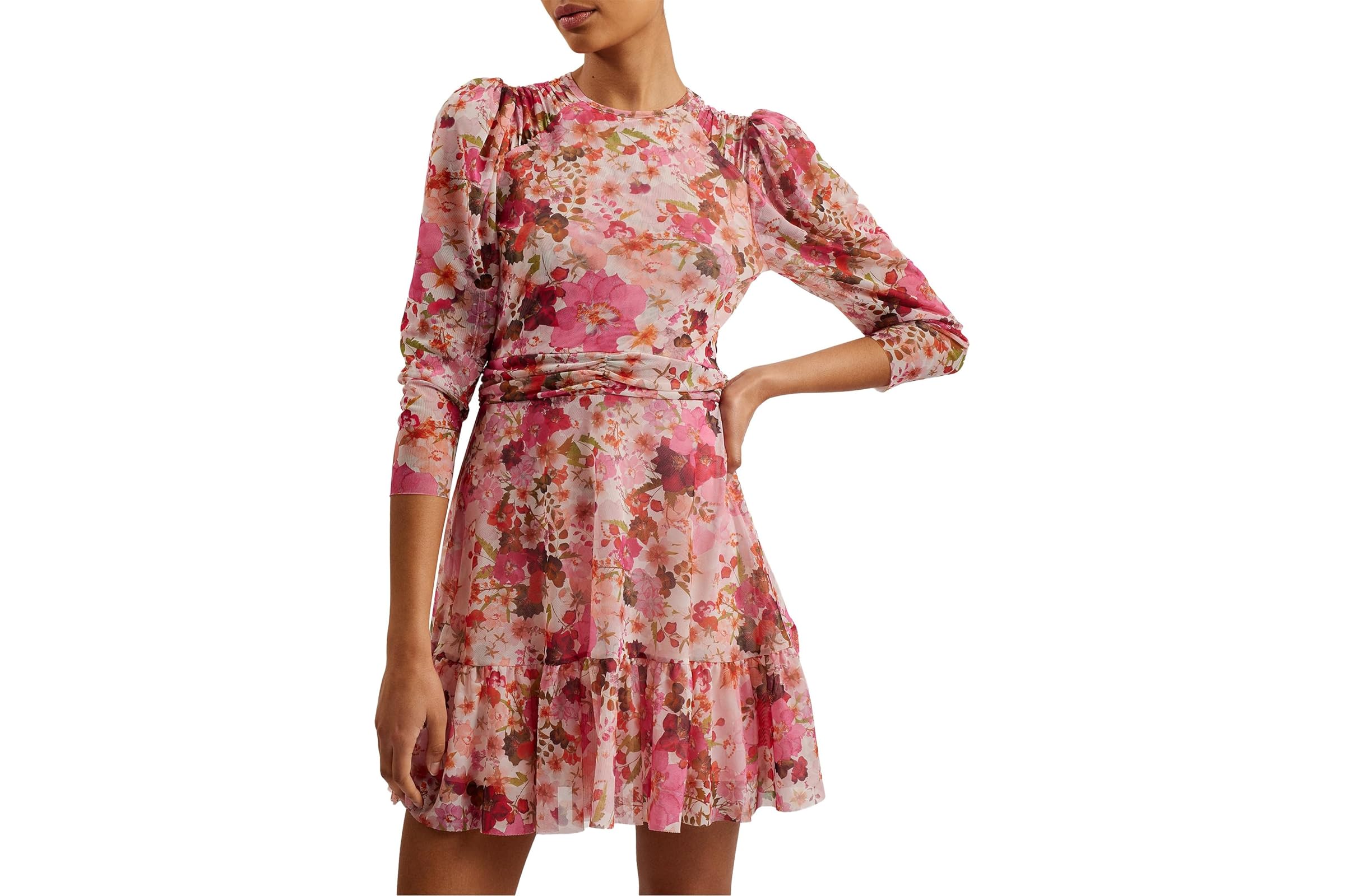 Ted Baker Mildrd Mesh Mini Dress With Shoulder Gathers 55190₽