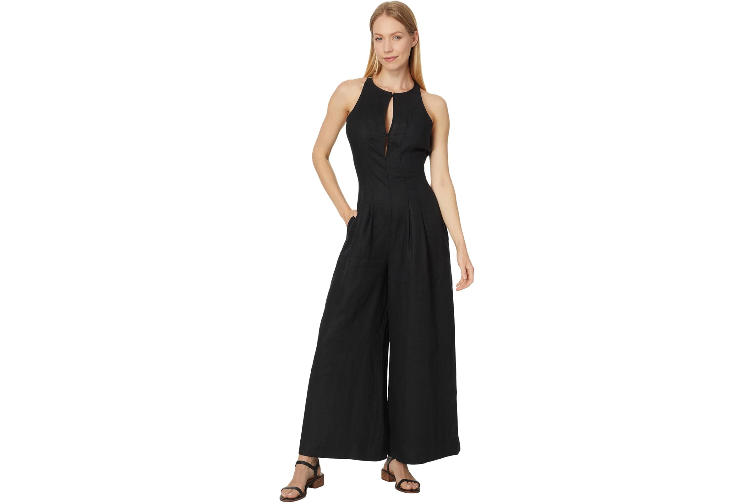 Madewell Seamed Wide-Leg Jumpsuit in 100 Linen 24090₽