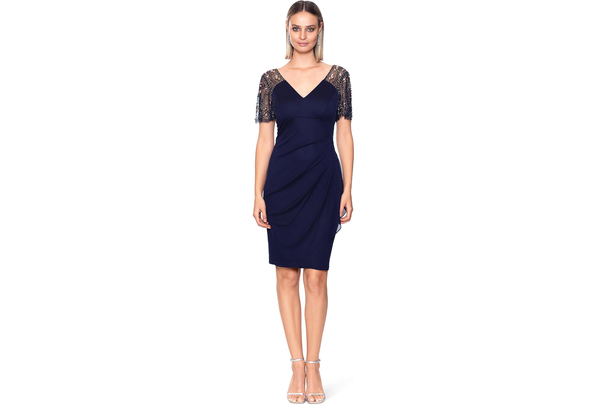 XSCAPE Short Sheer Matte Jersey Flutter Sleeve 35190₽