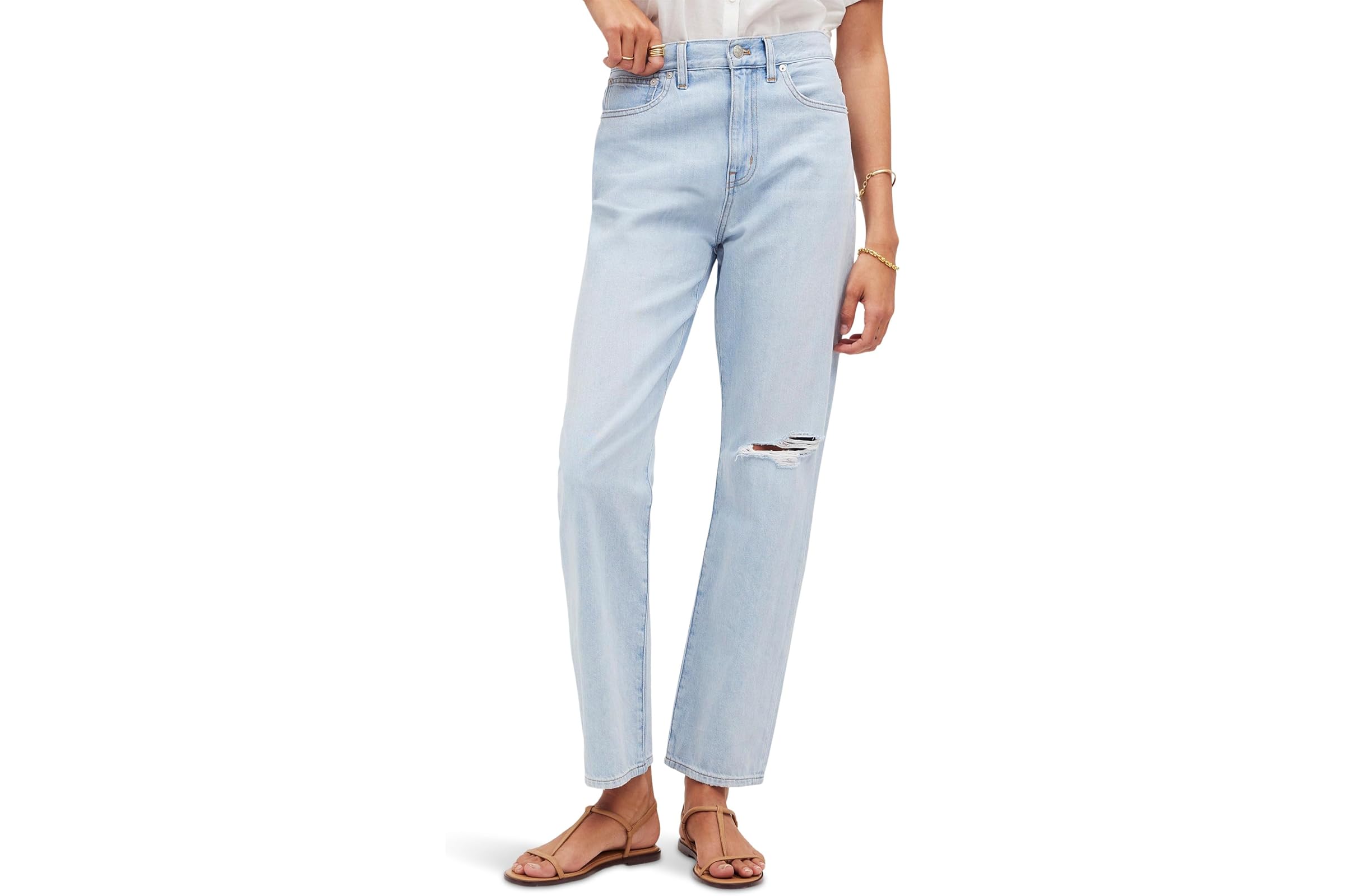 Madewell The Perfect Summer 90s Straight Crop Jean in Fitzgerald Wash 24590₽