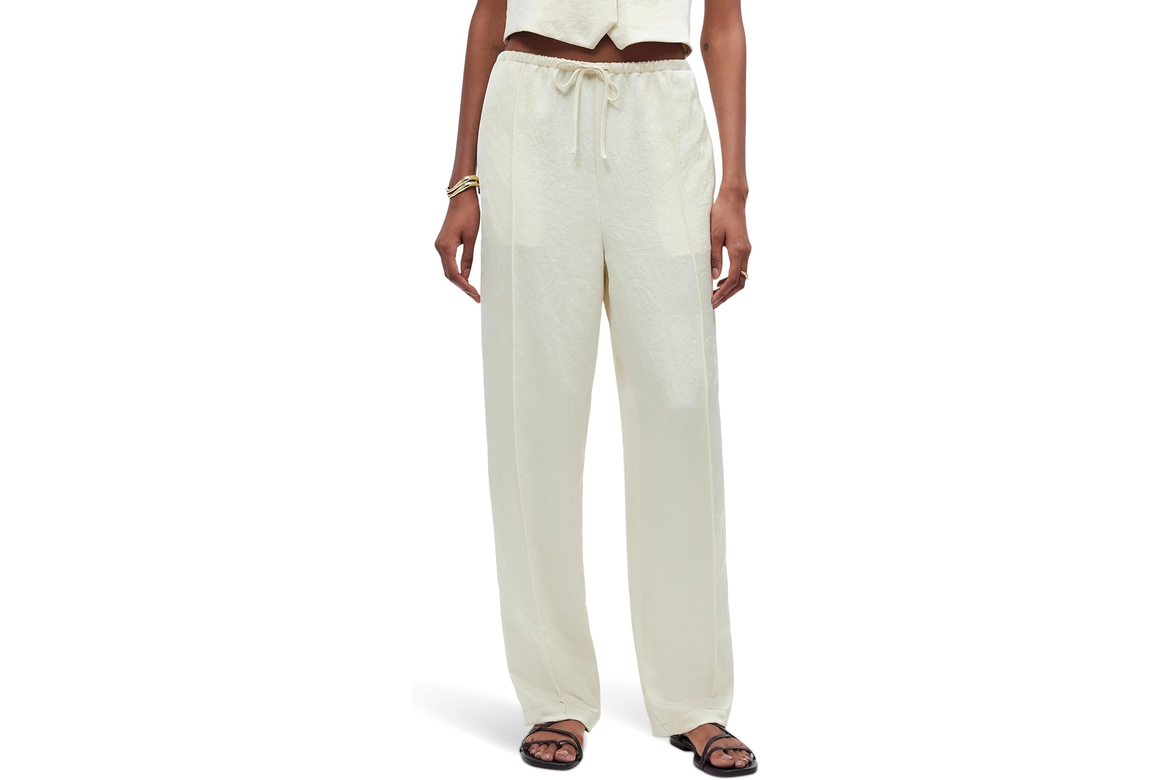 Madewell Pintucked Slim Pull-On Pants in Satin 7790₽