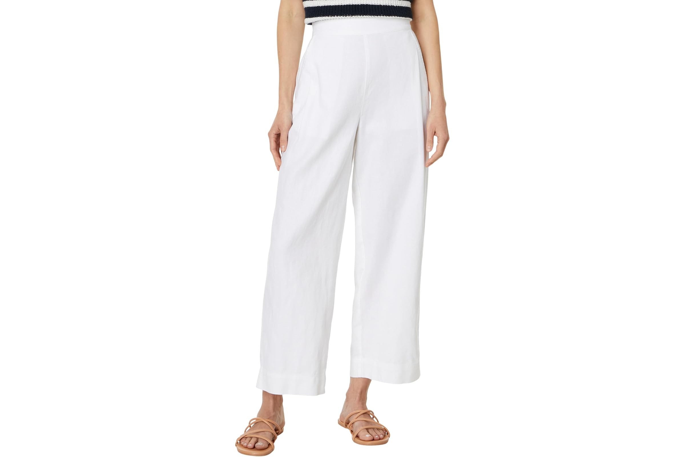Madewell Pull-On Straight Crop Pants in Cotton-Linen Blend 16590₽