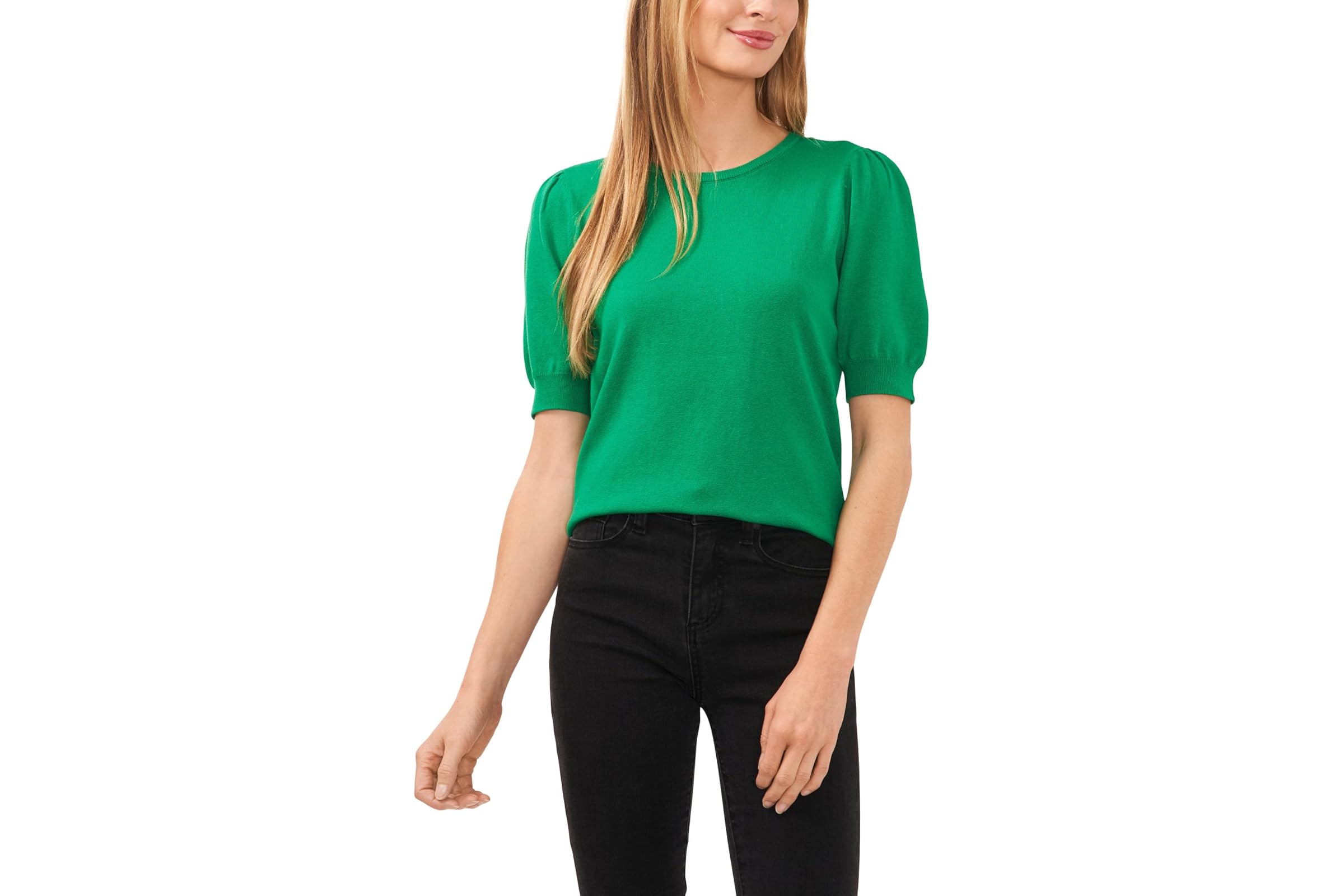 CeCe Short Sleeve Pearl Back Sweater 10390₽