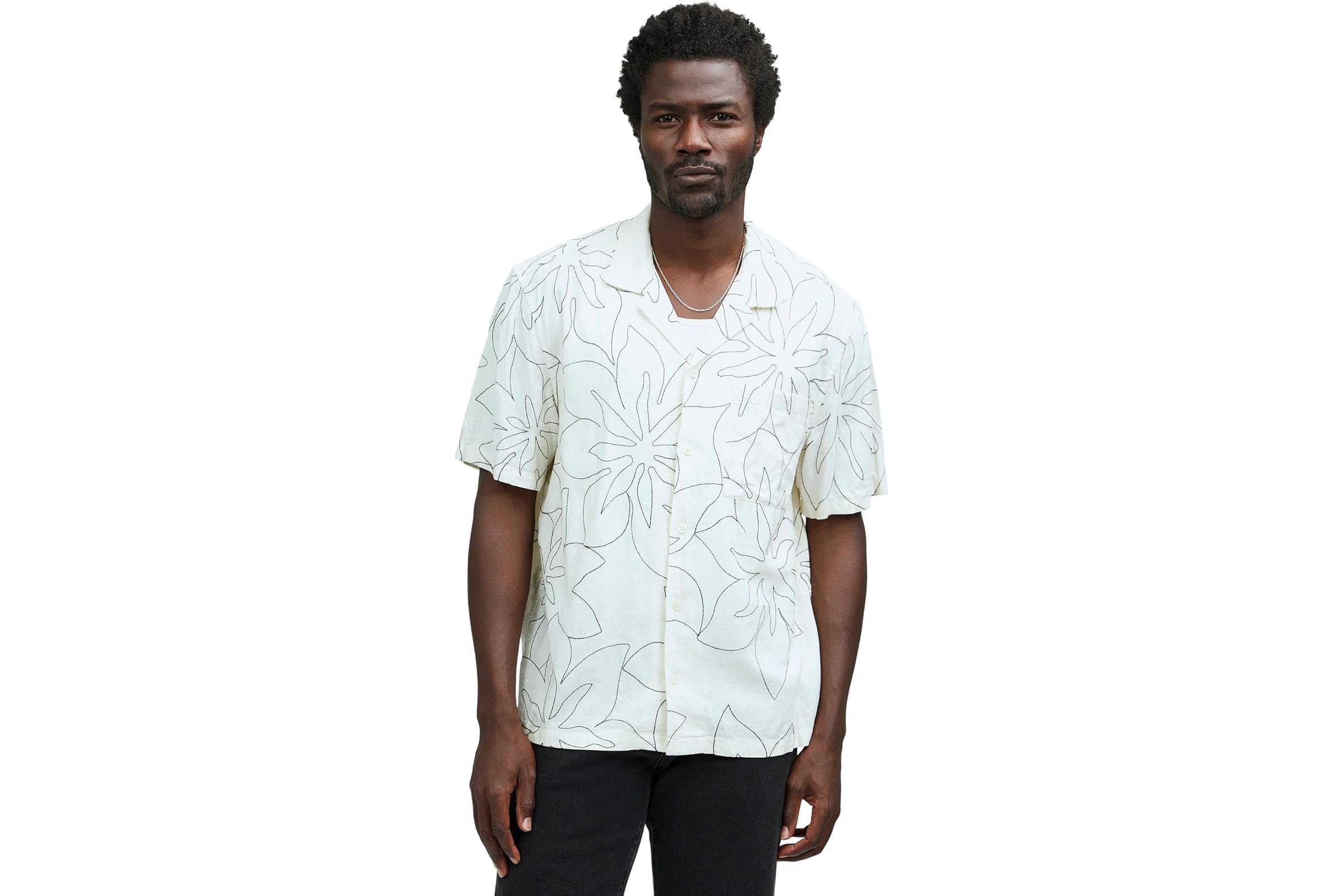 Madewell Ss Easy Floral Embroidered