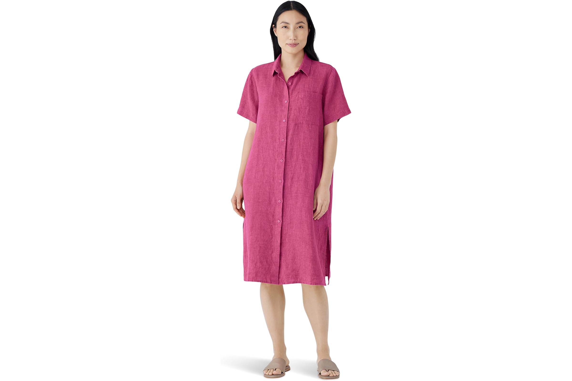 Eileen Fisher Classic Collar Shirt Dress 31290₽
