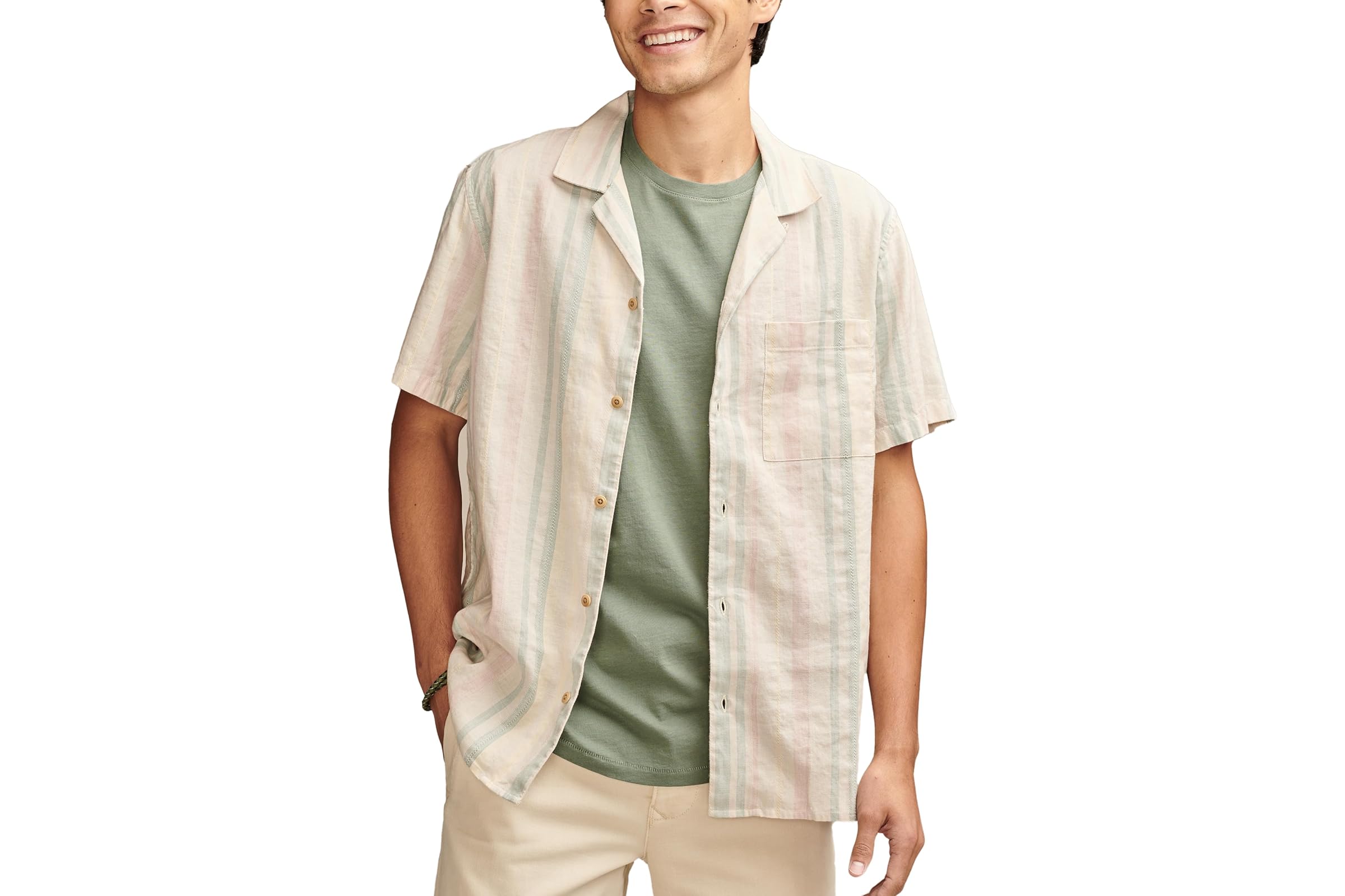 Lucky Brand Striped Linen Camp Shirt 12290₽