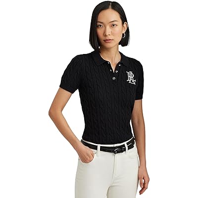 Lauren Ralph Lauren Cable-Knit Cotton Polo Sweater