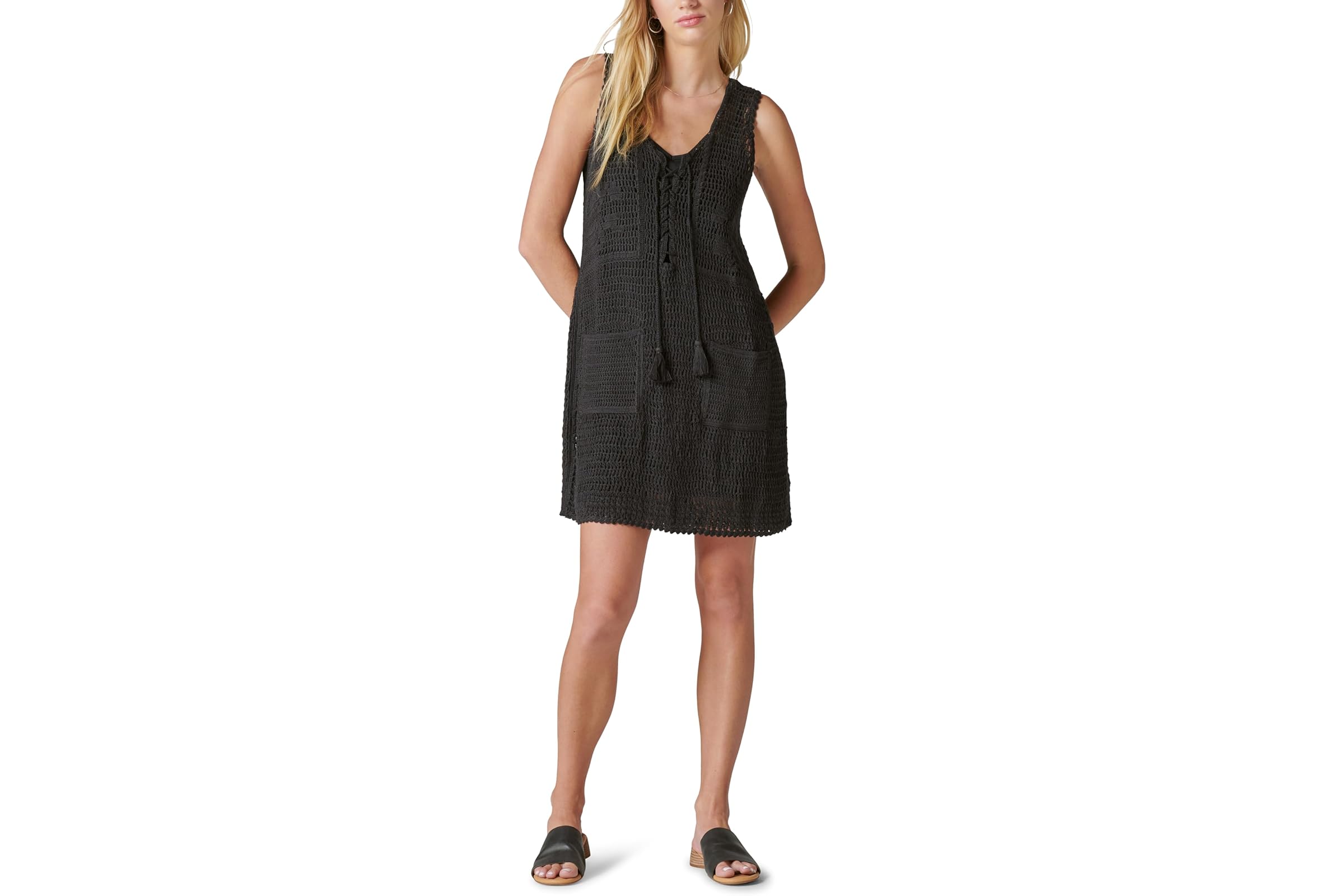 Lucky Brand Crochet Baja Tunic Dress 16890₽
