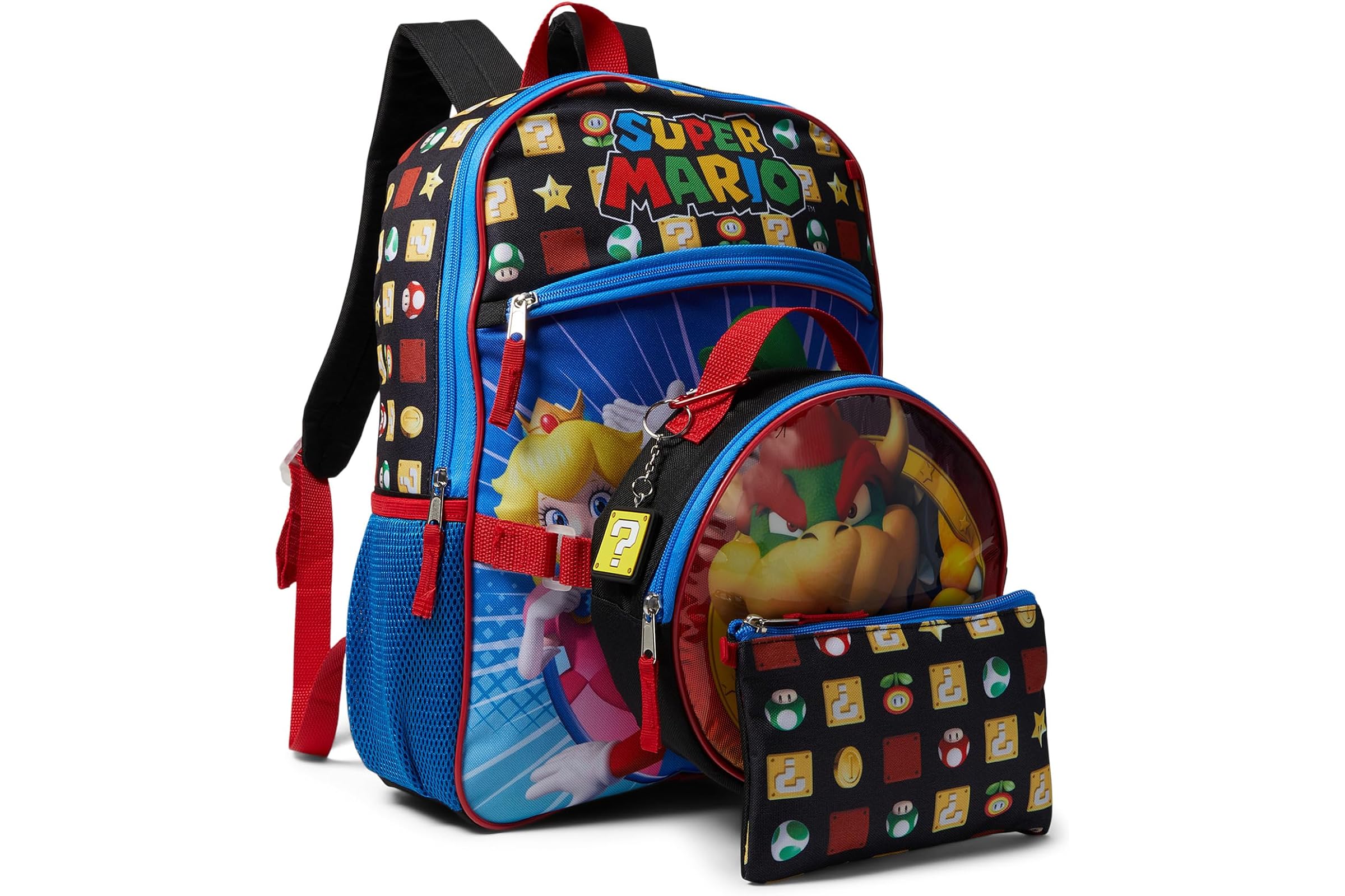 BIOWORLD Kids Super Mario Bros Backpack Set (Little Kid/Big Kid)