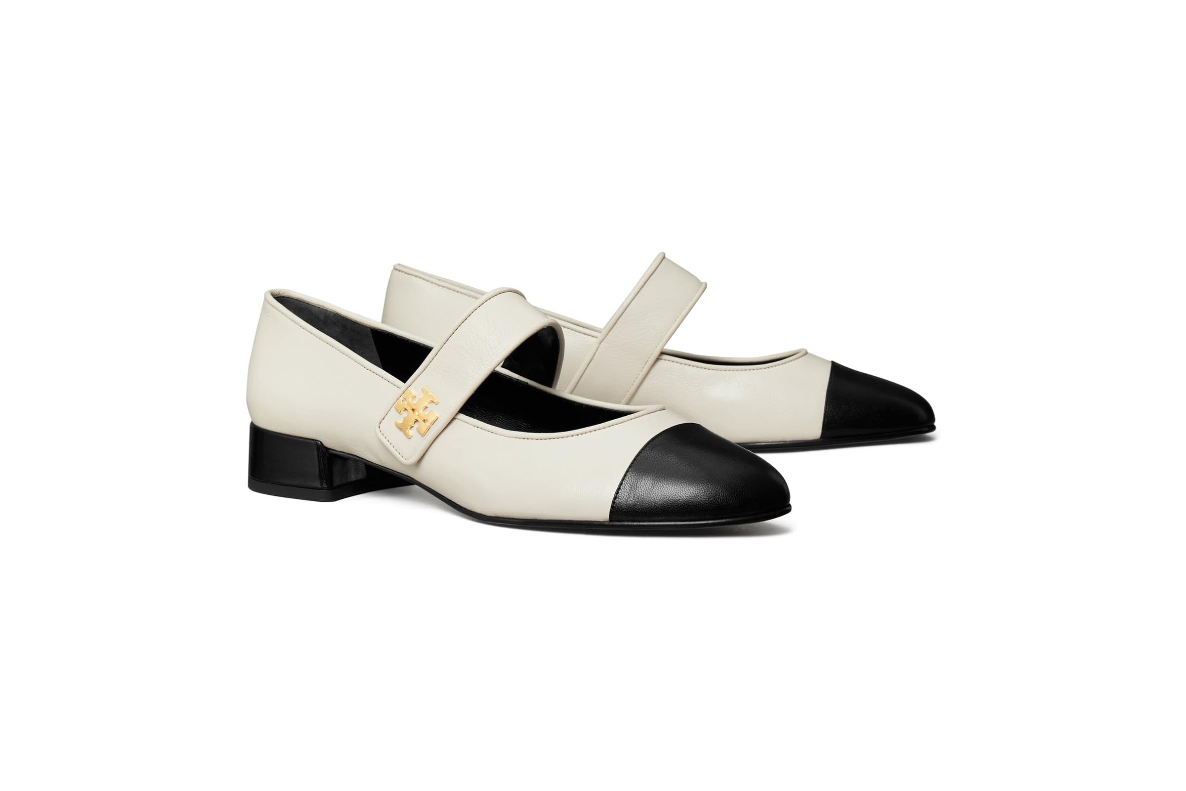 Tory Burch Cap-Toe Mary Jane Heel Ballet 25mm