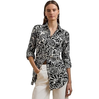 Lauren Ralph Lauren Relaxed Fit Floral Linen Shirt