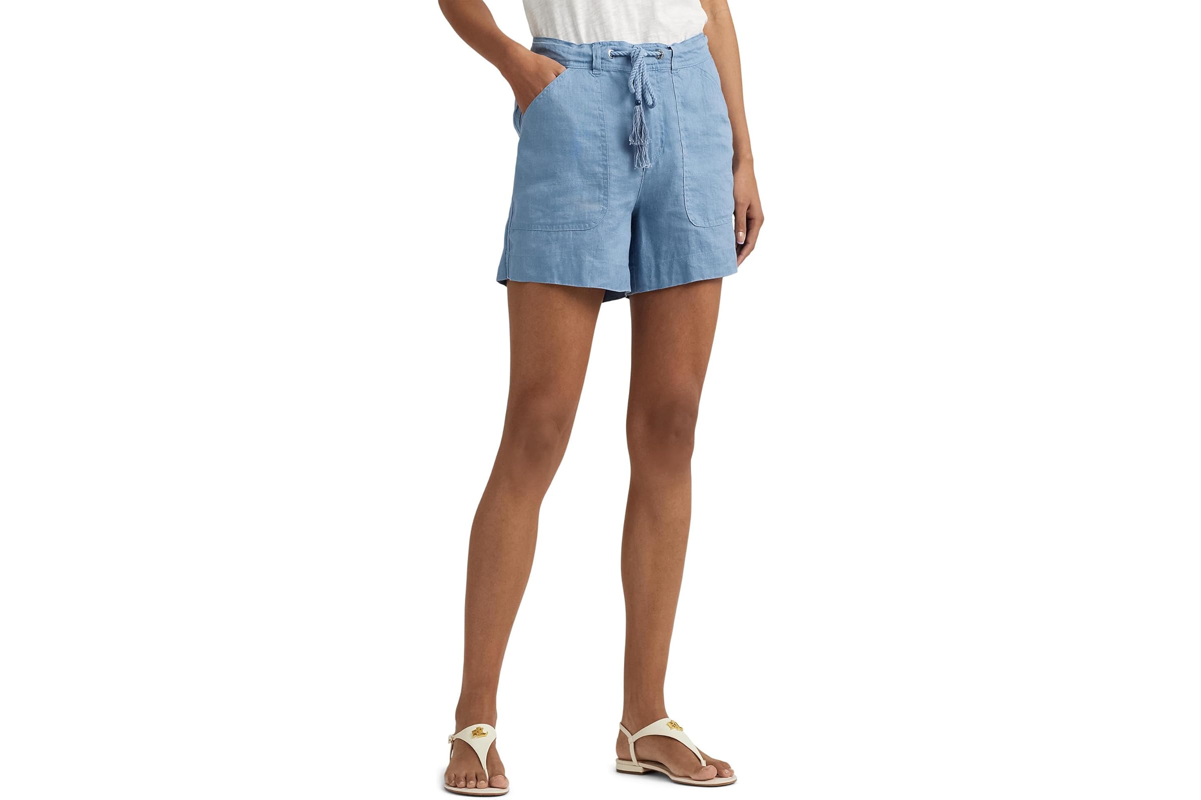 LAUREN Ralph Lauren Linen Tassel-Drawcord Shorts