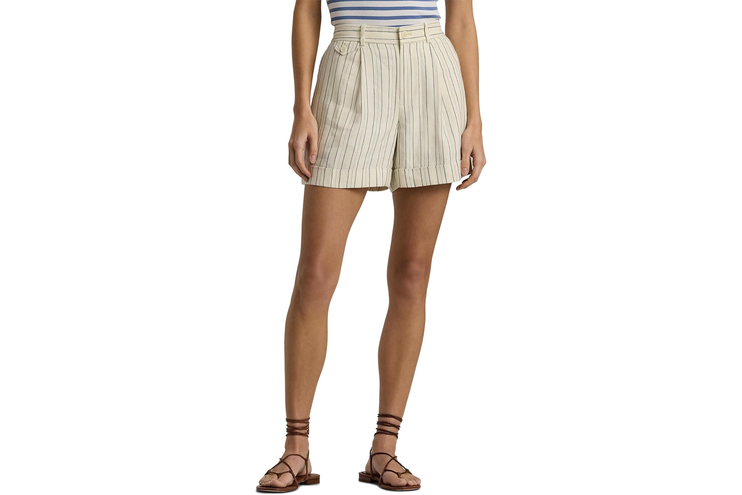 LAUREN Ralph Lauren Striped Pleated Shorts 10690₽
