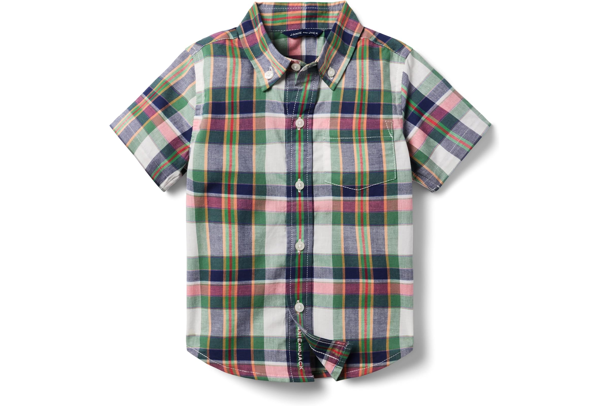 Janie and Jack Boys Madras Plaid Top (Toddler/Little Kid/Big Kid)