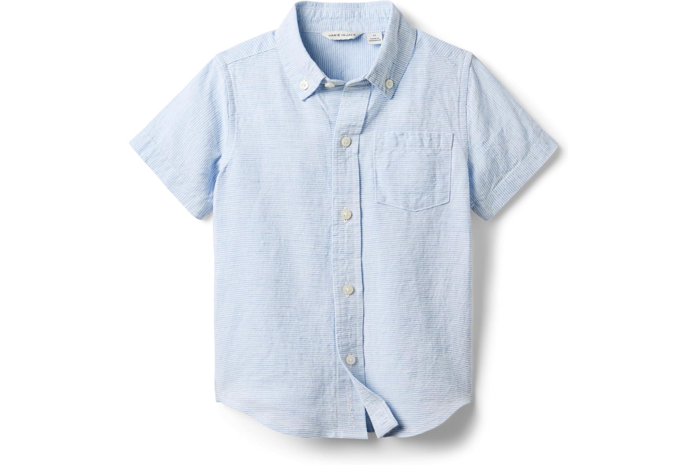 Janie and Jack Boys Linen Stripe Top (Toddler/Little Kid/Big Kid)