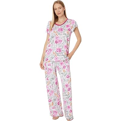 Tommy Bahama Long Pant Short Sleeve Pj Set