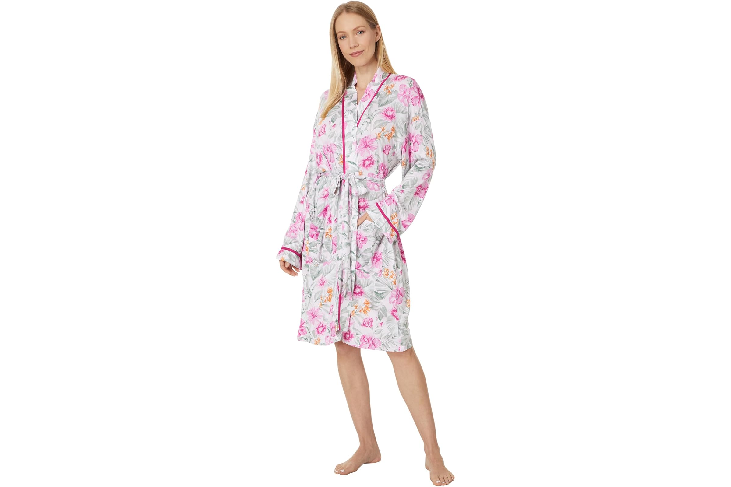 Tommy Bahama Printed Jersey Long Sleeve Wrap Robe 12590₽