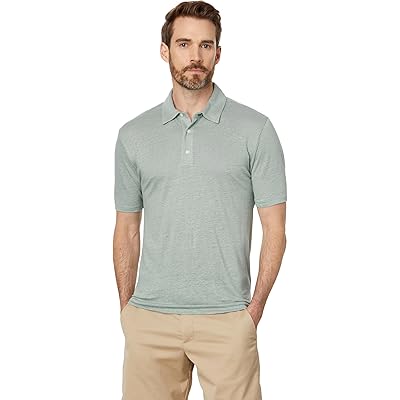 Мужская рубашка Vince Linen Short Sleeve Polo