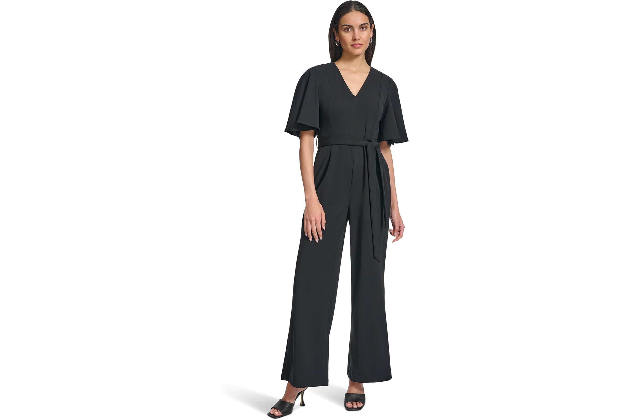 Calvin Klein Scuba Crepe Cape Sleeve Jumpsuit 26090₽