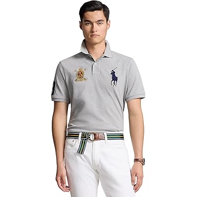 Мужская рубашка Polo Ralph Lauren Custom Slim Fit Big Pony Crest Mesh Polo