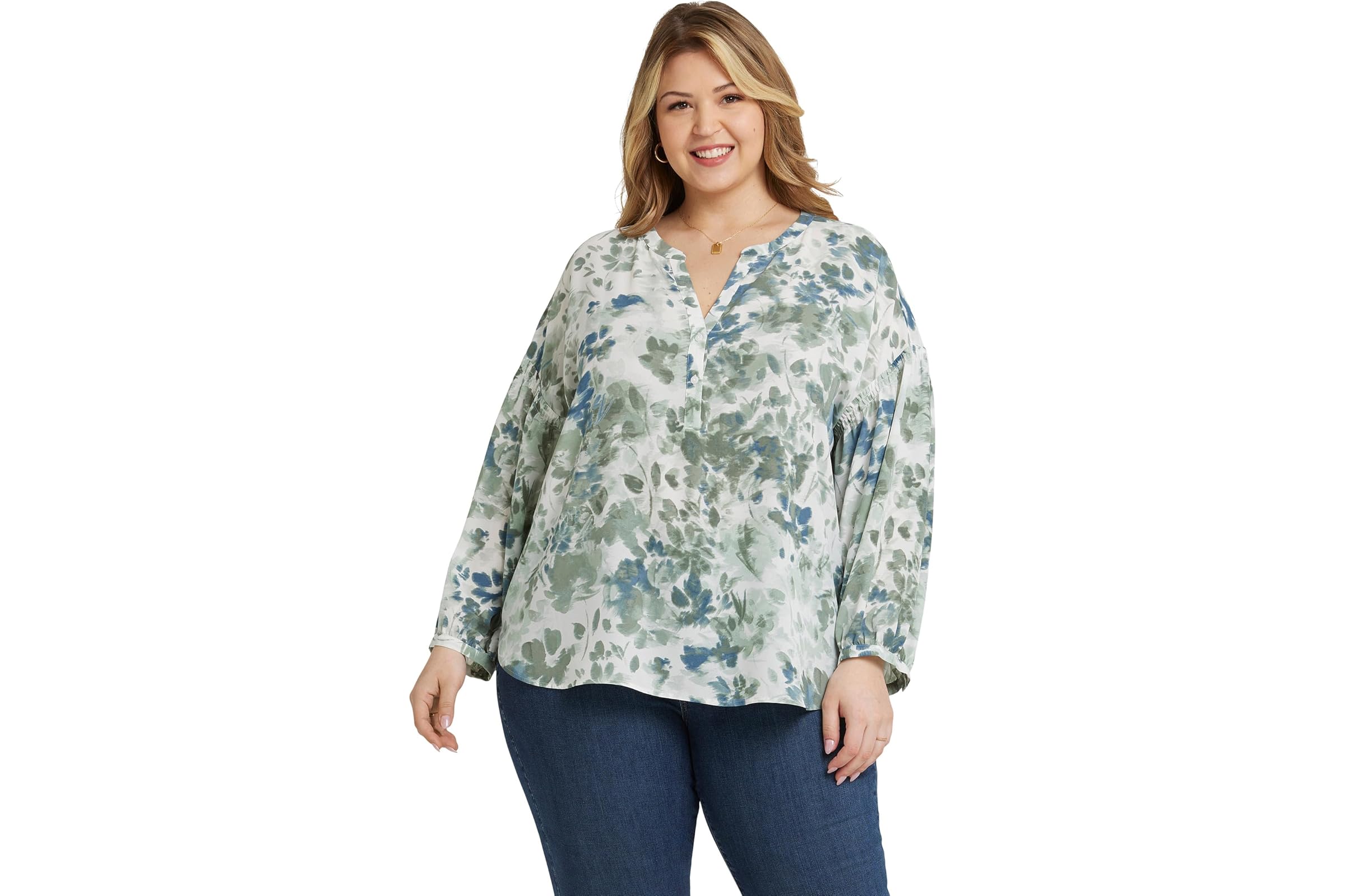 NYDJ Plus Paulina Peasant Blouse 3790₽