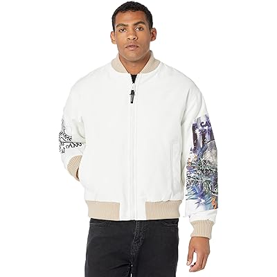 Just Cavalli Padded Nylon Bomber Jacket