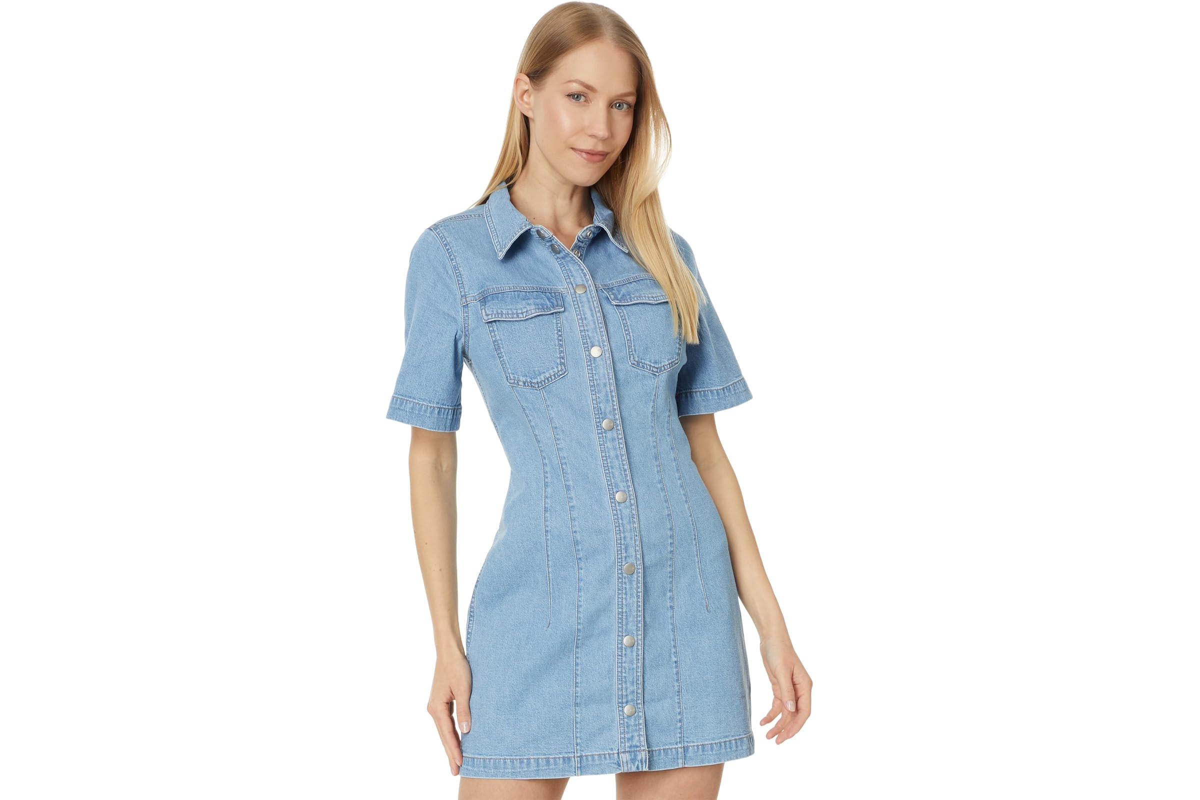 Платье Madewell Denim Seamed Mini Shirtdress in Palermo Wash 11790₽