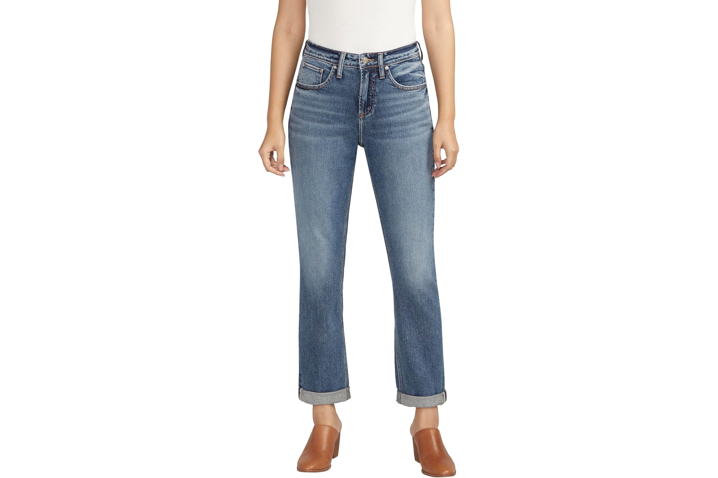 Silver Jeans Co Beau High-Rise Slim Leg Jeans L27348SOC339 13090₽