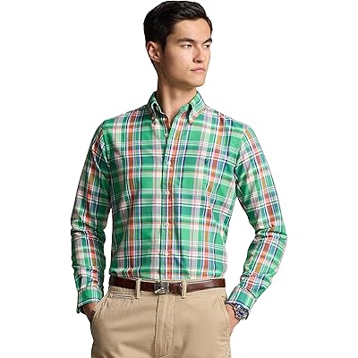 Мужская рубашка Polo Ralph Lauren Classic Fit Plaid Oxford Shirt