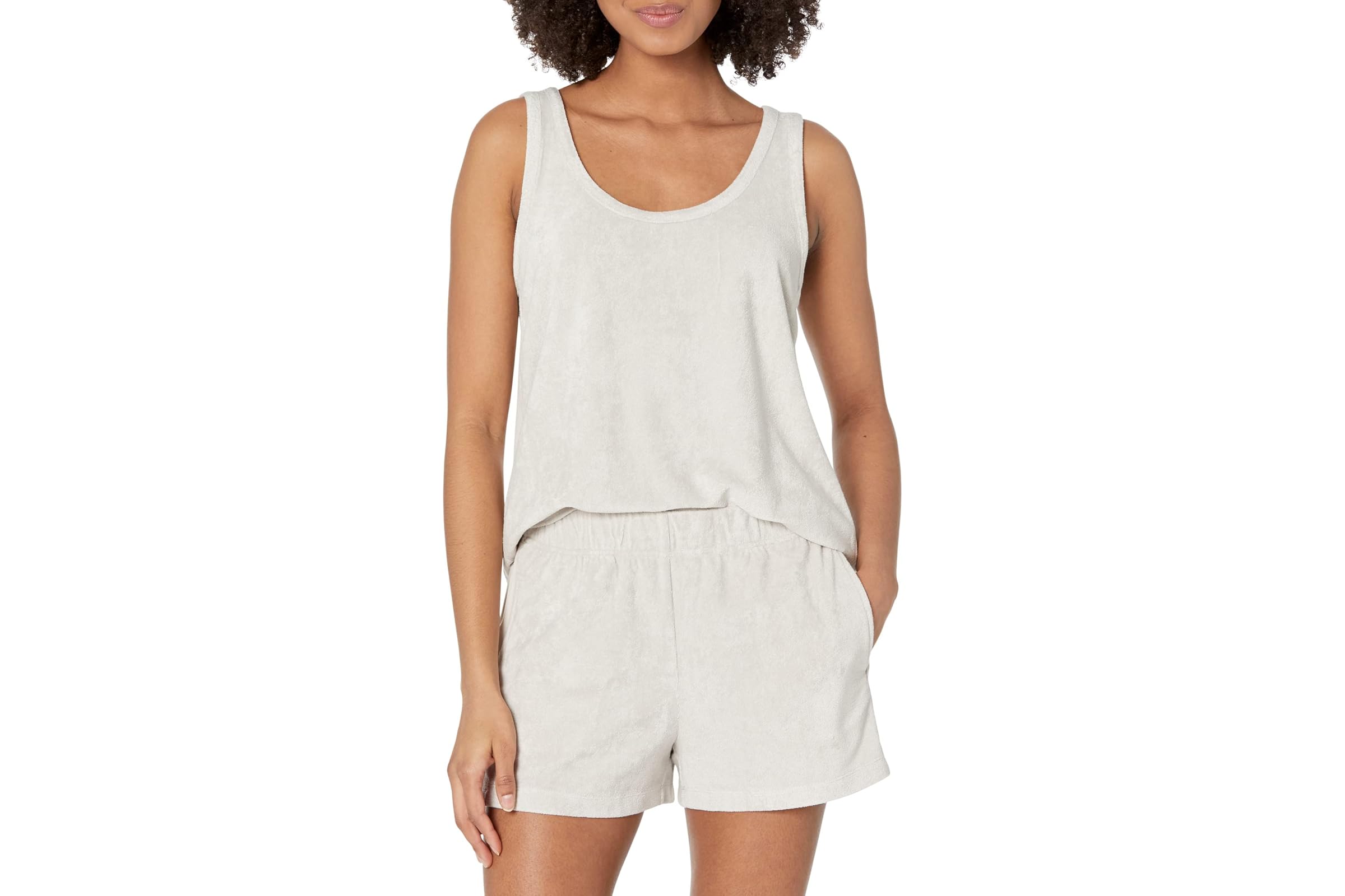 Barefoot Dreams CozyTerry and Luxechic Mix Tank and Shorts Set 18990₽