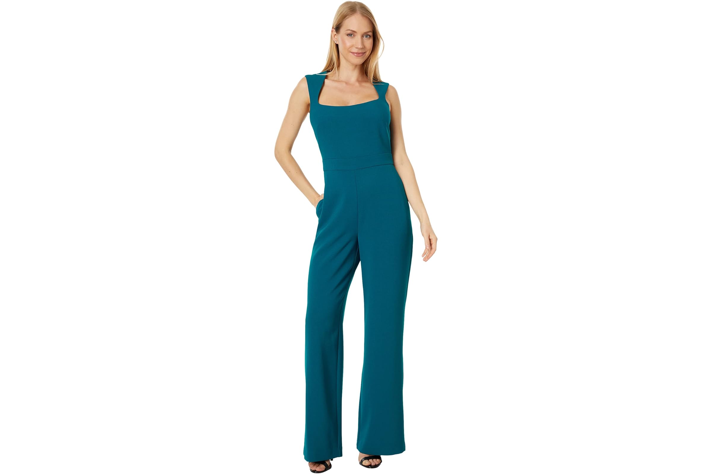 Комбинезон Vince Camuto Square Neck Open Back Jumpsuit in Stretch Crepe 12390₽