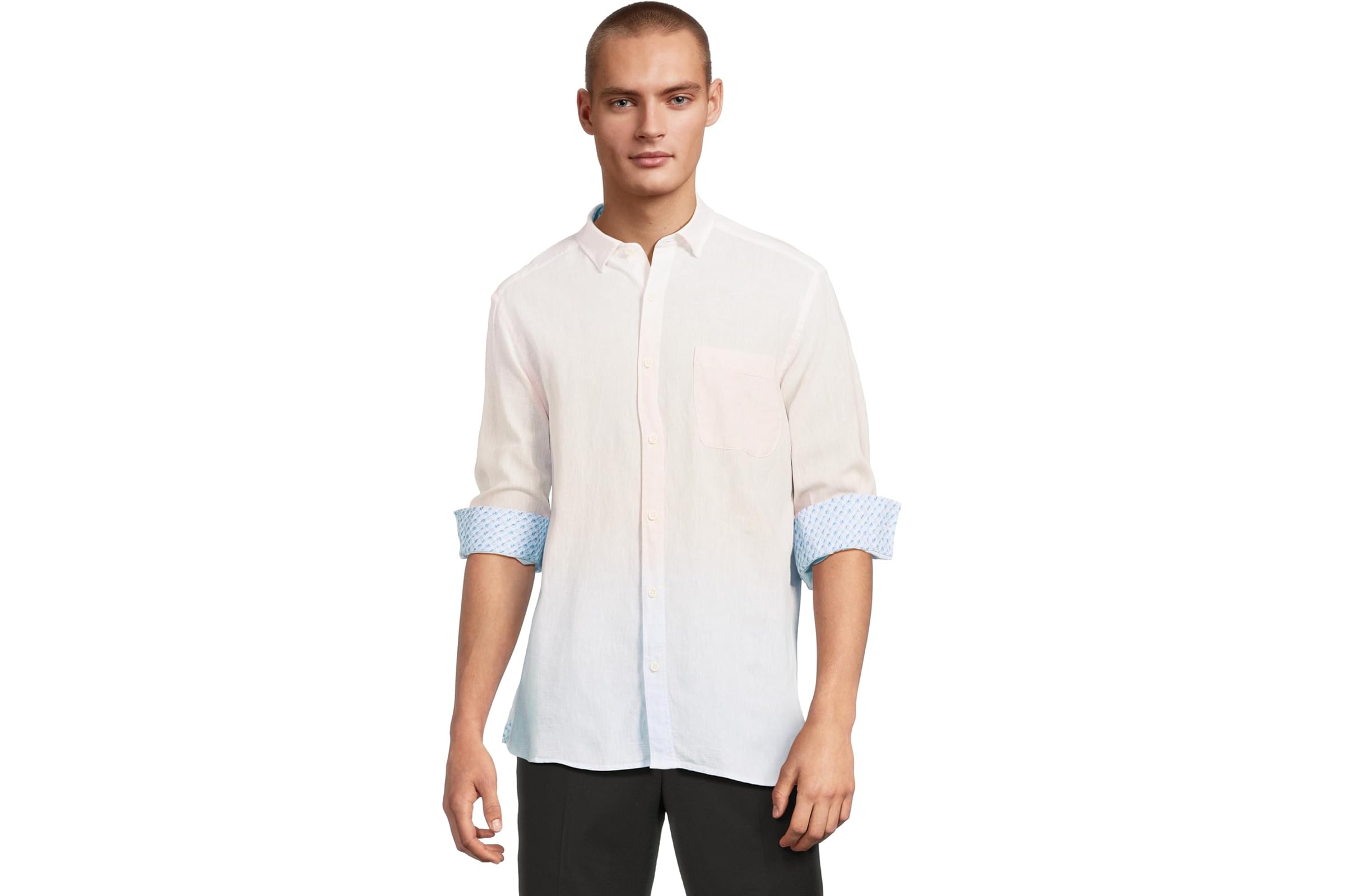 Johnston - Murphy Ombre Linen Shirt 19590₽