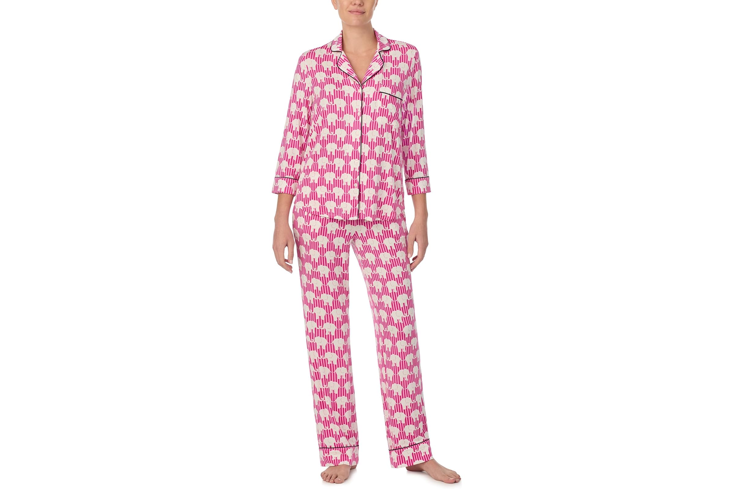 Kate Spade New York Long 34 Sleeve PJ Set 16590₽