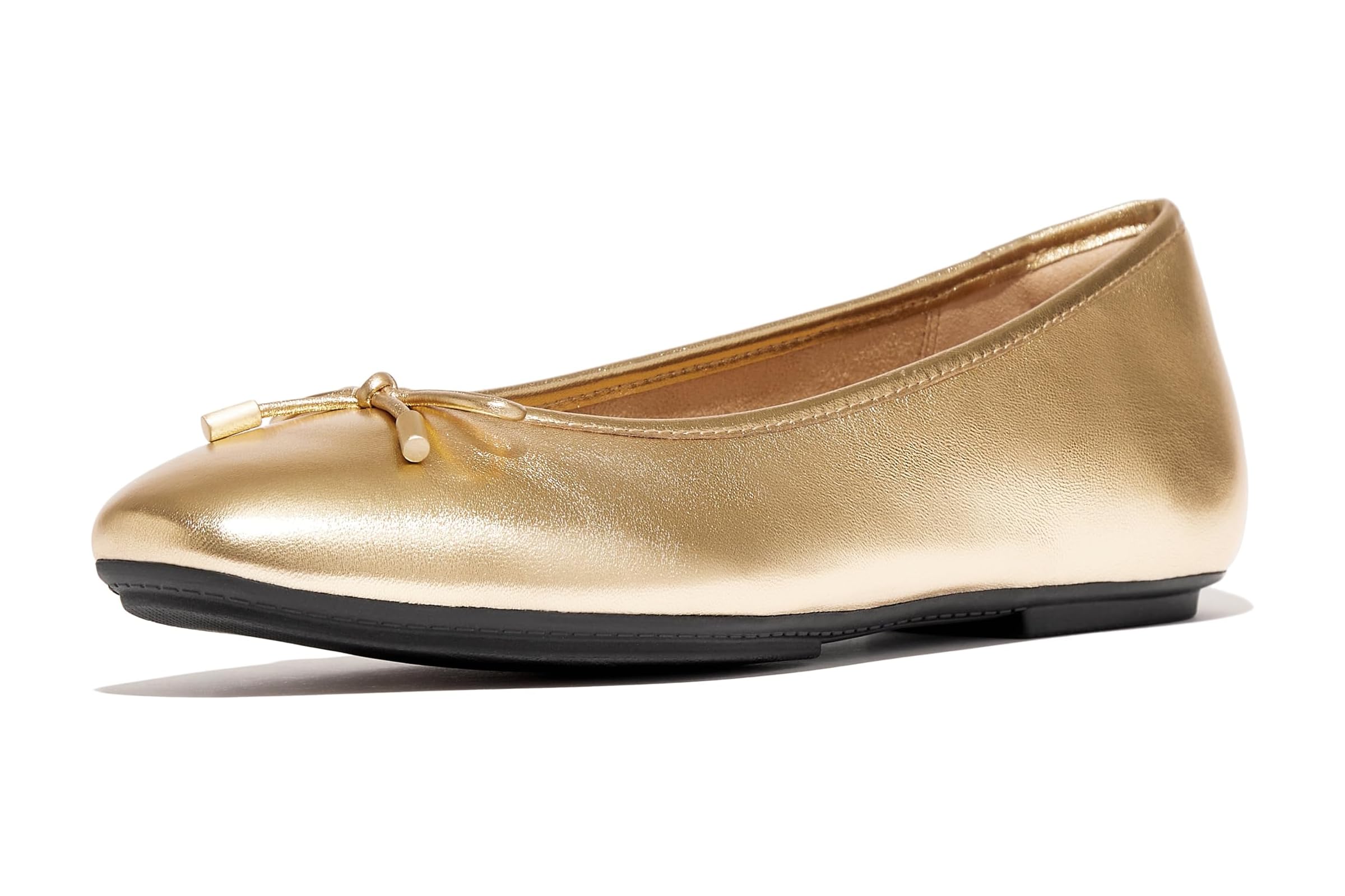 FitFlop Delicato Bow Soft Metallic-Leather Ballerinas 11790₽