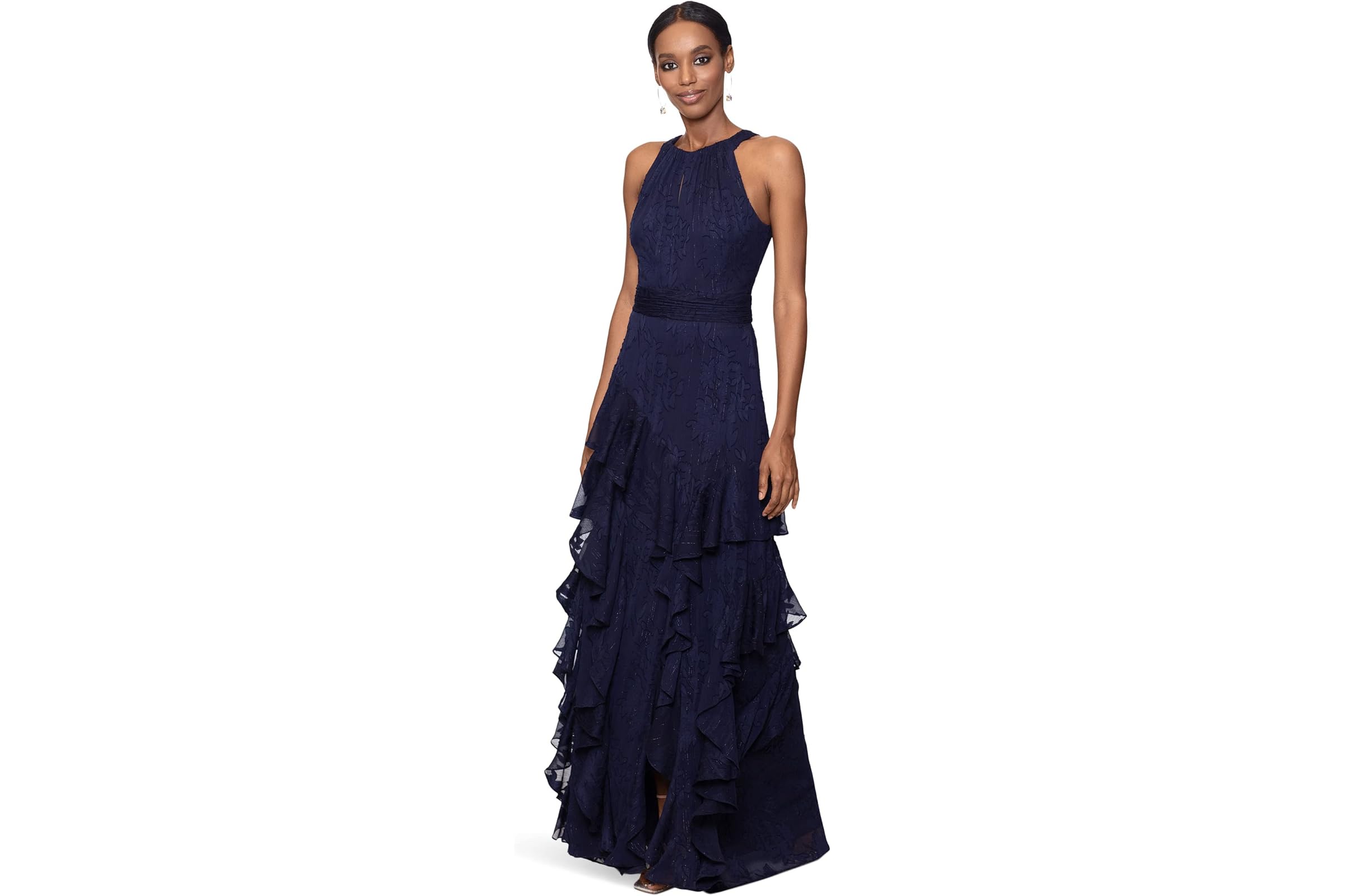 XSCAPE Long Chiffon Tiered Ruffle Dress 31490₽