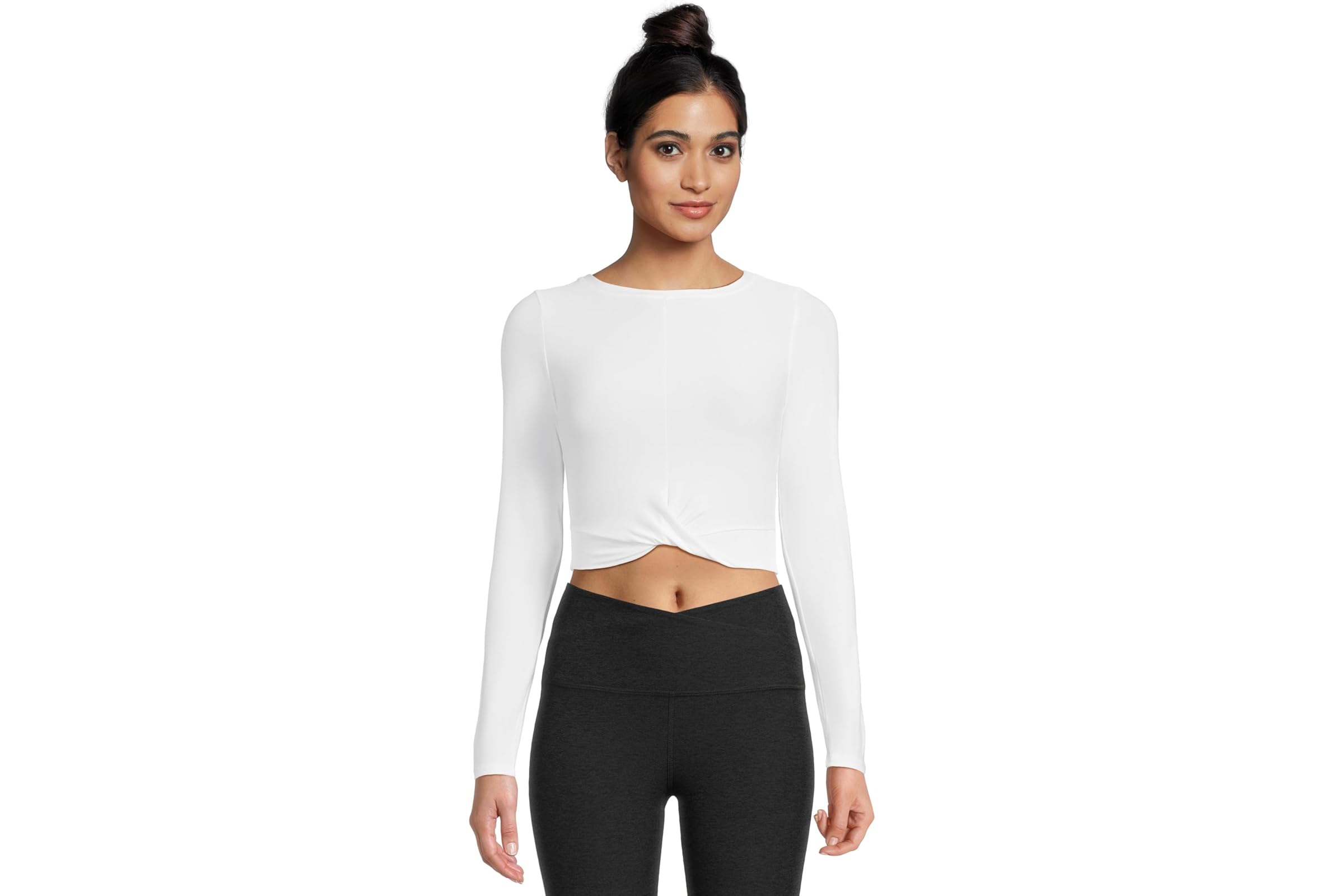 Beyond Yoga Featherweight Center Stage Cropped Long Sleeve Pull Over 10290₽