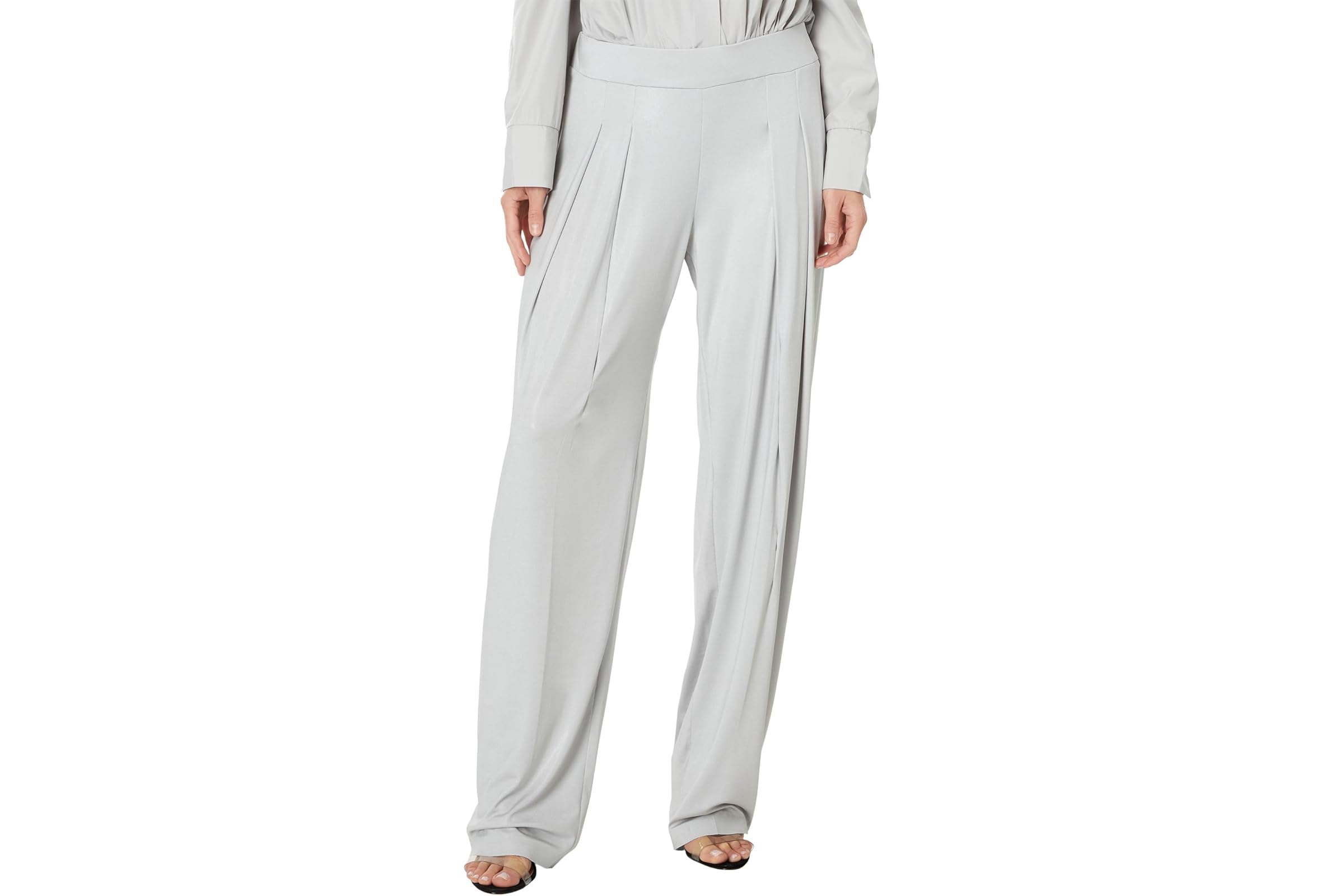 Norma Kamali Low Rise Pleated Trouser
