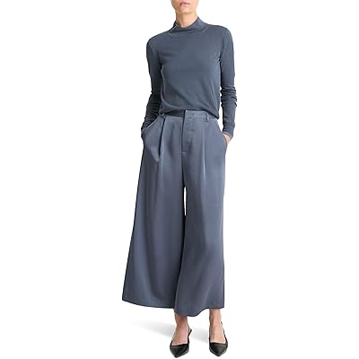 Брюки Vince Mid-Rise Satin Culottes