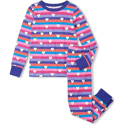 Пижама Hatley Kids Stripes & Hearts Stretch Cotton Pajama Set (Toddler/Little Kid/Big Kid)
