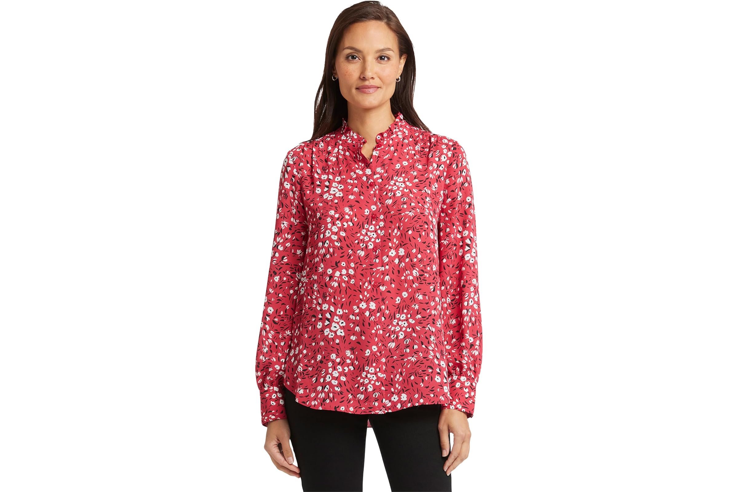 NYDJ Ruffle Neck Blouse 12090₽