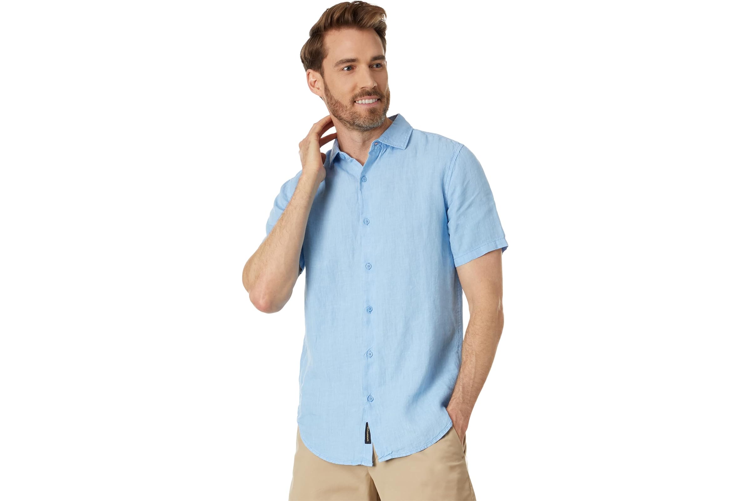 Мужская рубашка Superdry Studios Casual Linen Short Sleeve Shirt 9690₽
