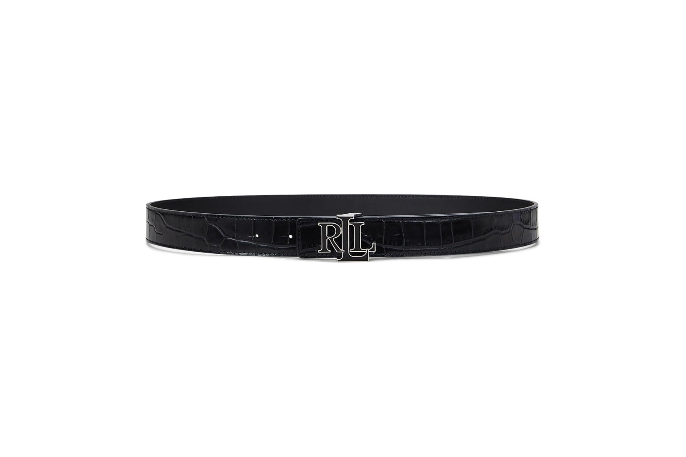 LAUREN Ralph Lauren Logo Reversible Crocodile-Embossed Belt 10890₽