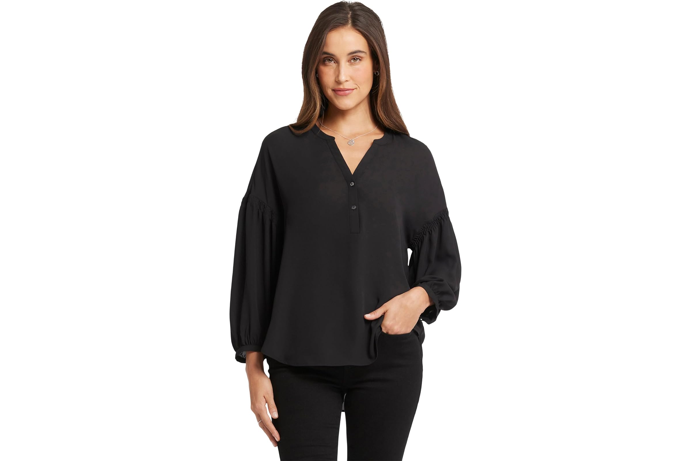 NYDJ Paulina Peasant Blouse 13590₽