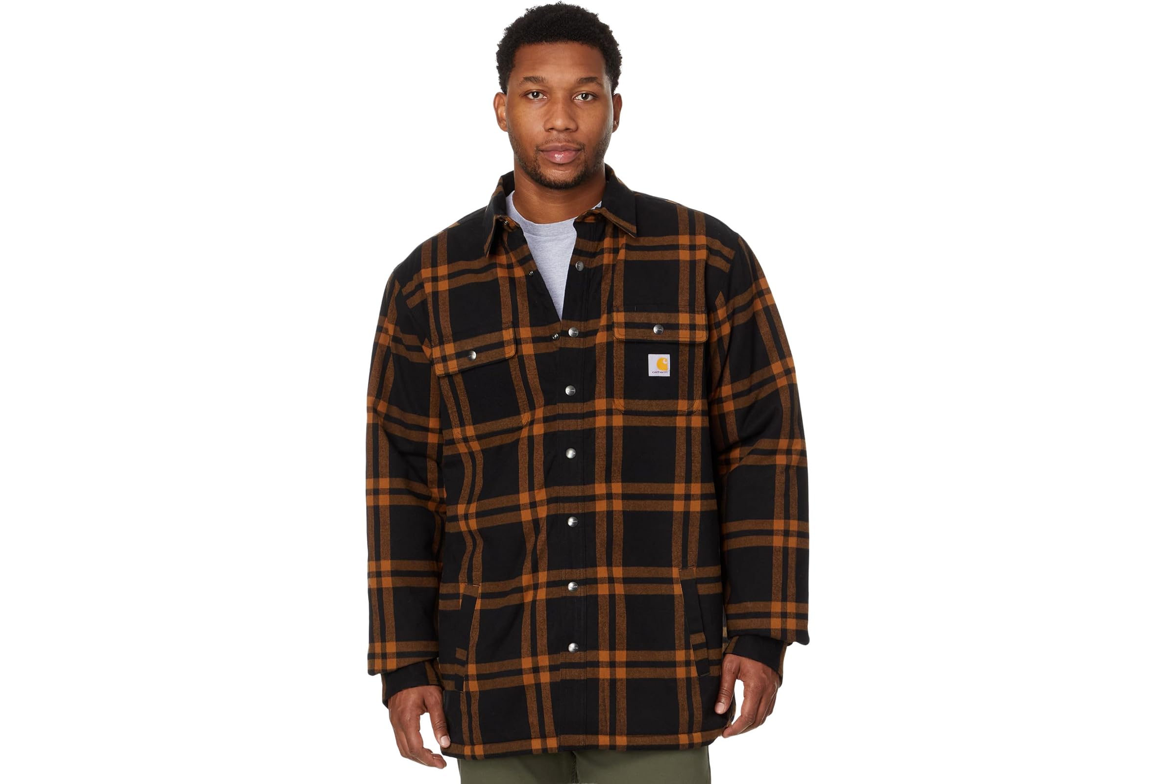 Carhartt Relaxed Fit Flannel Sherpa-Lined Shirt Jacket 9590₽